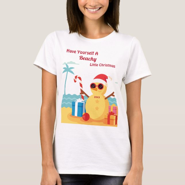 T-shirt Fun Père Noël Nouvel An Personnaliser (Devant)