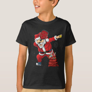 T-shirt Fun Pickleball Noël Père Noël jouer Pickleball
