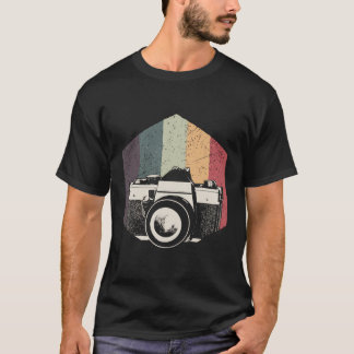 T-shirt Fun Retro Look Caméra Cadeau Design Pour Photograp