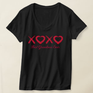 T-shirt Fun rouge désespéré XOXO aime embrasser Meilleure 