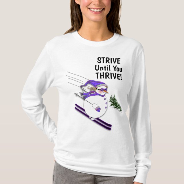 T-shirt Fun Snowman avec Casquette Scarf STRIVE jusqu'à ce (Devant)