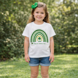T-shirt Fun St Patrick Boho Rainbow Luck Clover Leprechaun