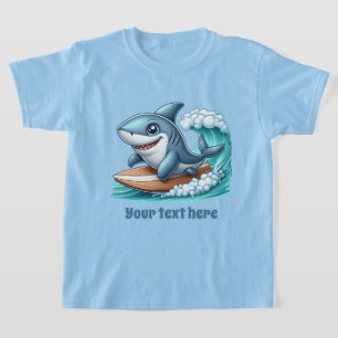 T-shirt Fun Summer requin ajouter du texte unisex