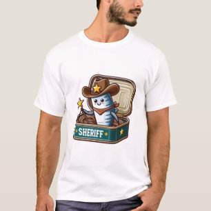 T-shirt Fun Tee Cowboy Shérif Sardine Drôle