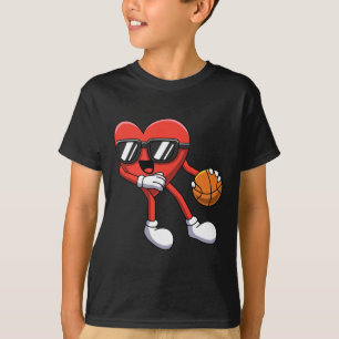 T-shirt Fun Valentines Jour Coeur Jouer Bysketbyll Boys K