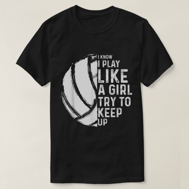 T-shirt Fun Volleyball Design Filles Femmes Jeune Ado Spor (Design devant)