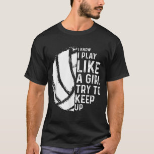 T-shirt Fun Volleyball Design Filles Femmes Jeune Ado Spor