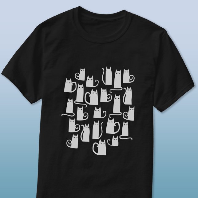 T-shirt Fun White Cats (White cats fun animal lover t-shirt)