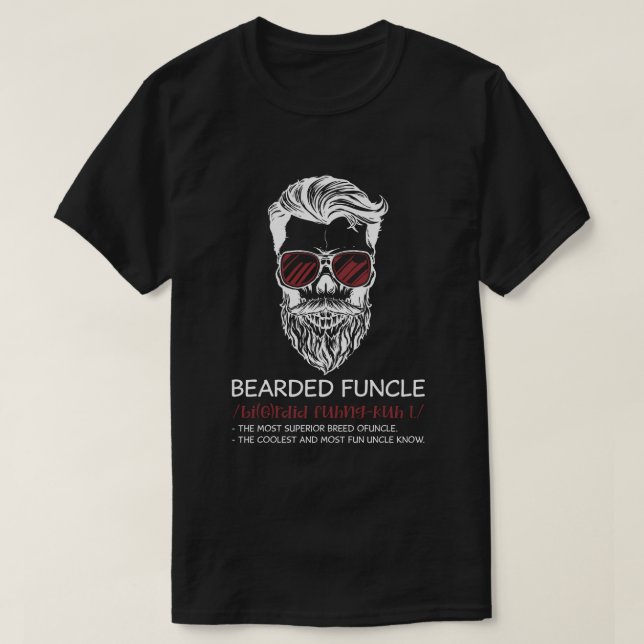 T-shirt Funcle strié Funny Uncle Définition (Design devant)