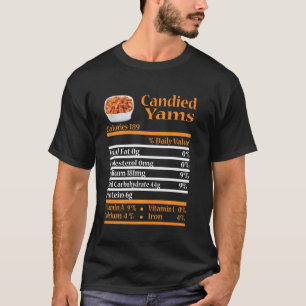 T-shirt Fundy Candé Yam Nutrition Fact Thanksgiving Chr