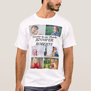 T-shirt Funérailles modernes personnalisées 6 Photo Collag