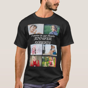 T-shirt Funérailles modernes personnalisées 6 Photo Collag