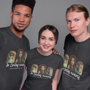 T-shirt funéraire de collection de photos gravées