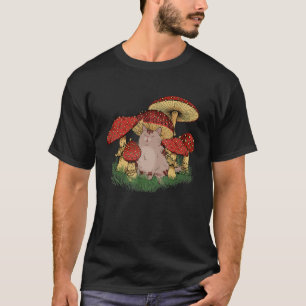 T-shirt Fungus Magie Psilocybin Champignons Chat Hippie