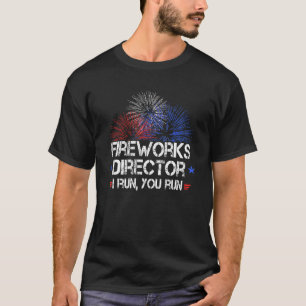 T-shirt Funky 4 juillet Fireworks Directeur Je Vous Exécut