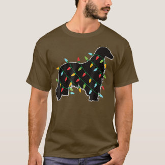 T-shirt Funky Afghan Greyhound Chien Tree lumières de Noël