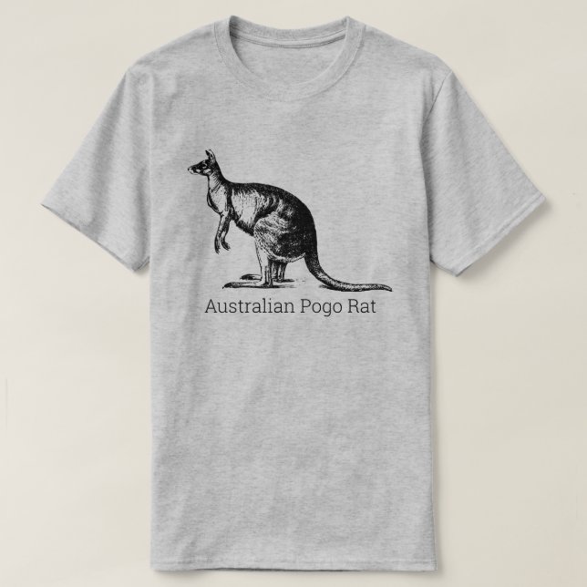 T-shirt Funky AUSTRALIAN POGO RAT Kangaroo (Design devant)