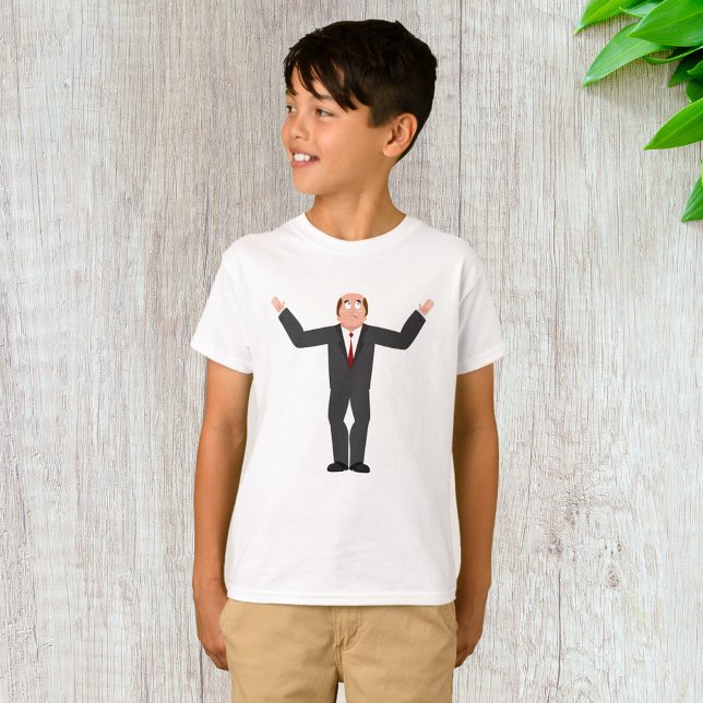 T-shirt Funky Bald Homme d'affaires hurlant humoristique (Créateur téléchargé)