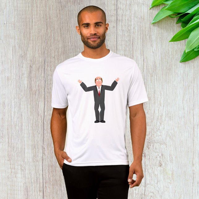 T-shirt Funky Bald Homme d'affaires hurlant humoristique (Créateur téléchargé)
