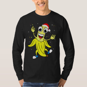 T-shirt Funky Banana Père Noël Hommes Femmes Pyjama