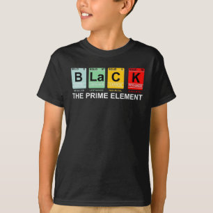 T-shirt Funky Black History Mois Périodique Table Africai