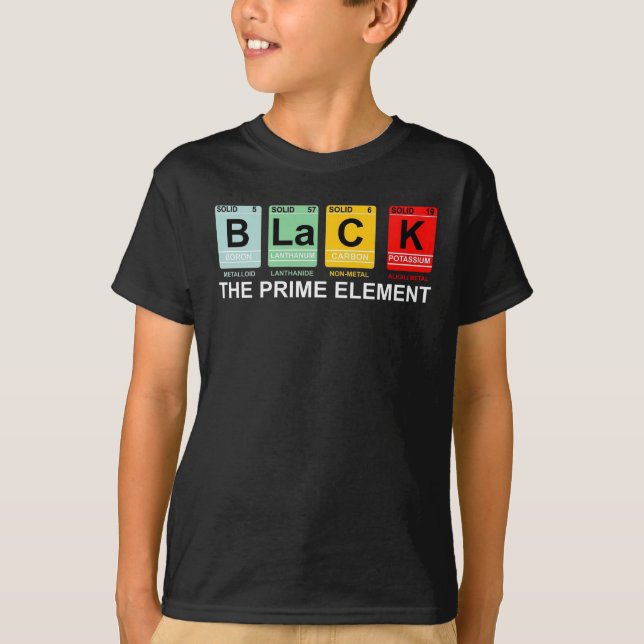 T-shirt Funky Black History Mois Périodique Table Africain (Devant)