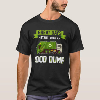 T-shirt Funky Bon Camion Camion Garbage Camion Garbageman