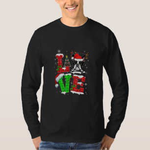T-shirt Funky Boston Terrier Dog Tree lumières de Noël Xma