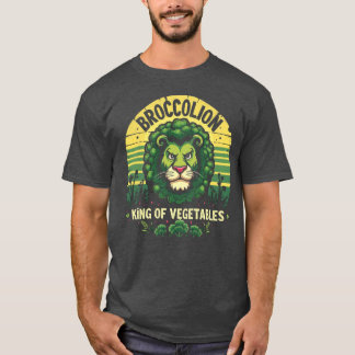 T-shirt Funky Broccolion Lion Broccoli Hybrid Retro