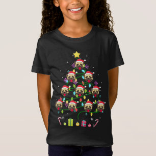 T-Shirt Funky Carlin de Noël Arbre couleur Led Light