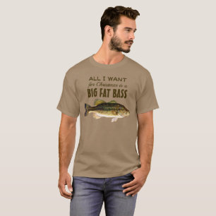 T-shirt Funky Christmas Bass Fishing