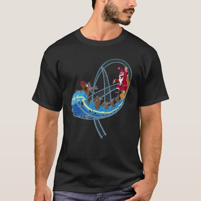 T-shirt Funky Christmas Roller Dessous de verre Parc d'att (Devant)