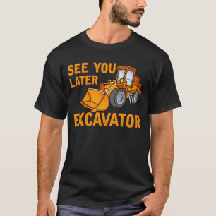 T-shirt Funky Construction Excavator Dit Garçons Toddler