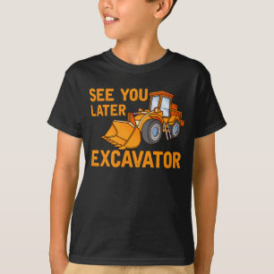 T-shirt Funky Construction Excavator Dit Garçons Toddler
