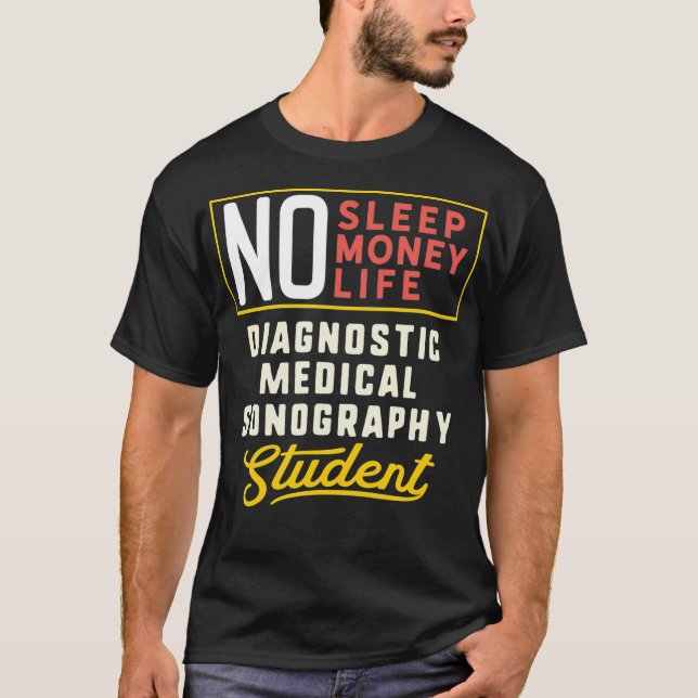 T-shirt Funky Diagnostic Médicale Sonographie Étudiant pri (Devant)