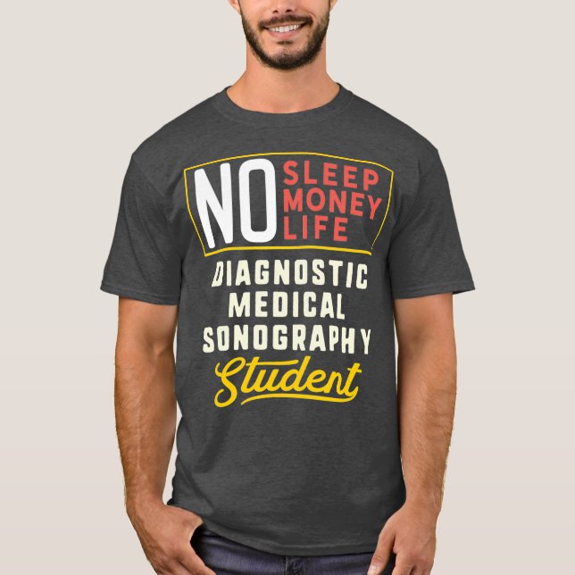 T-shirt Funky Diagnostic Médicale Sonographie Major (Devant)