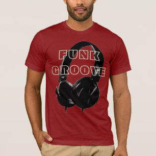 T-shirt Funky Disco Headphone Music Entertainment Retro