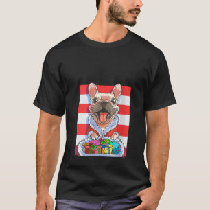 T-shirt Funky French Bulldog Père Noël Noël Noël Noël Noël