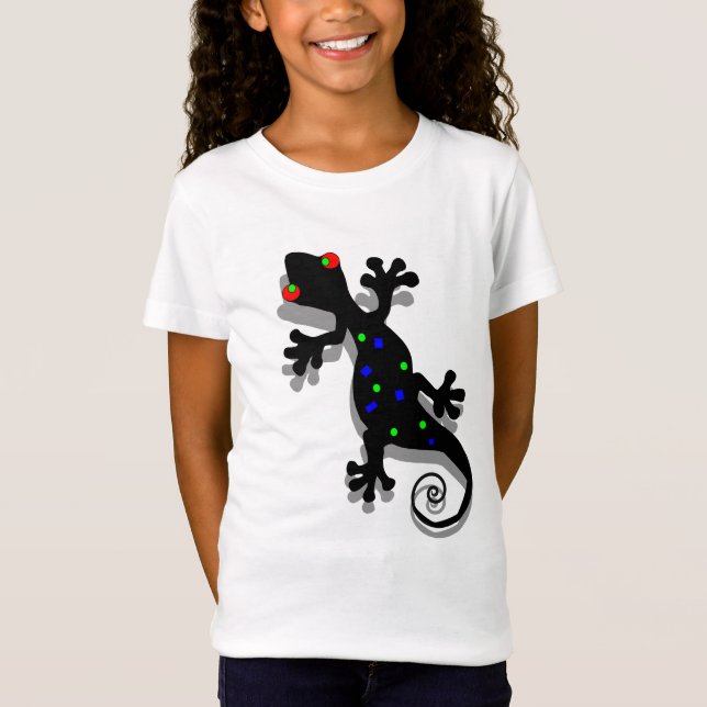T-Shirt Funky Gecko Tee pour les enfants (Devant)