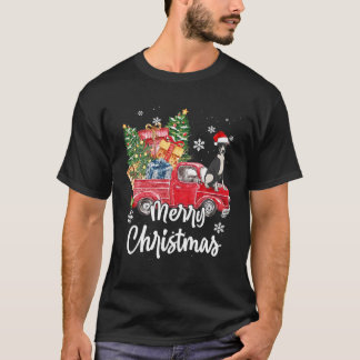 T-shirt Funky Greyhound Ride Camion Rouge Joyeux Noël Paj