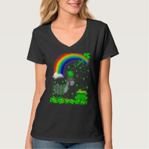 T-shirt Funky Irlandais Shamrock Rainbow Lucky Mule St Pat