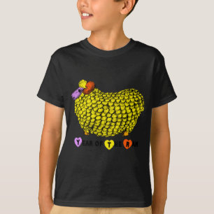 T-shirt Funky Jaune Bélier Chinois Nouvel An Zodiac K Noir