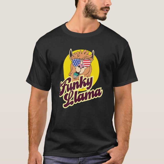 T-shirt Funky Llama Alpaca Baby Outfit Llama Jeu (Devant)