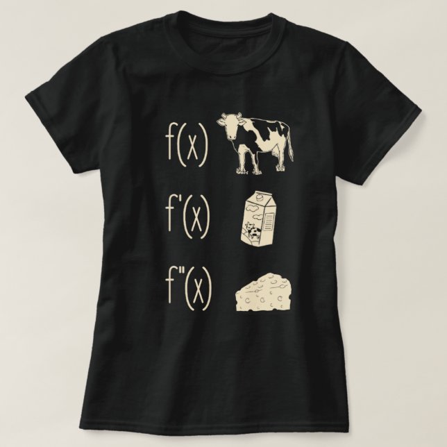 T-shirt Funky Math Enseignant Art Pour Femmes Vache Lait F (Design devant)