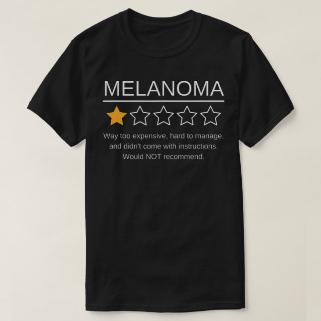 T-shirt Funky Melanoma Awareness One Star Rating Cancer Su (Design devant)