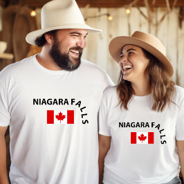 T-shirt Funky Niagara Falls Waterfall Drapeau canadien