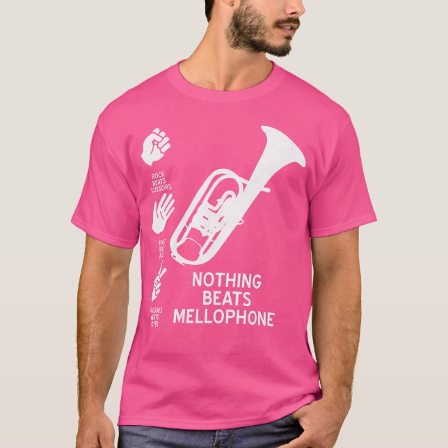 T-shirt Funky Nothing Beats Mellophone Gift Band Orchestra (Devant)