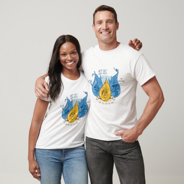 T-shirt Funky Oil and Water Science (Unisexe)