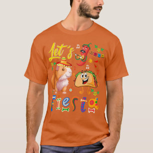 T-shirt Funky Party Guinéen Cochon Avec Sombrero Taco C