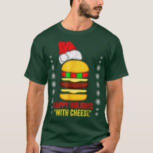 T-shirt Funky Père Noël Casquette Noël Fromage Flocon de n